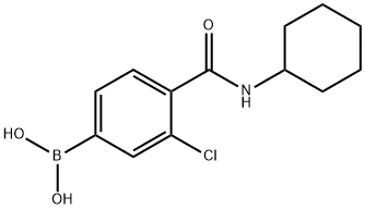 3-氯-4-(环己基甲酰胺基)苯硼酸, 957034-65-0, 结构式