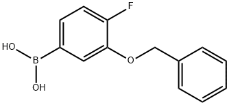 3-(Benzyloxy)-4-fluorophenylboronic acid Struktur