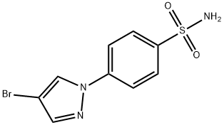 4-(4-ブロモ-1H-ピラゾール-1-イル)ベンゼンスルホンアミド 化学構造式