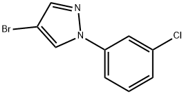 4-ブロモ-1-(3-クロロフェニル)-1H-ピラゾール 化学構造式