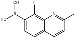 8-FLUORO-2-METHYLQUINOLINE-7-BORONIC ACID, 957035-06-2, 结构式