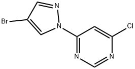4-(4-ブロモ-1H-ピラゾール-1-イル)-6-クロロピリミジン 化学構造式
