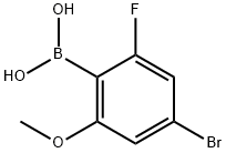 4-Bromo-2-fluoro-6-methoxyphenylboronic acid Struktur