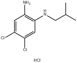 4,5-DICHLORO-N1-ISOBUTYLPHENYLENE-1,2-DIAMINE, HCL, 957035-41-5, 结构式