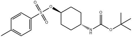 トルエン-4-スルホン酸4-TERT-ブチルトキシカルボニルアミノ-シクロヘキシルエステル 化学構造式