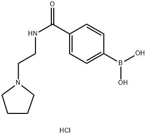 4-(2-(Pyrrolidin-1-yl)ethylcarbamoyl)phenylboronic acid, HCl Structure