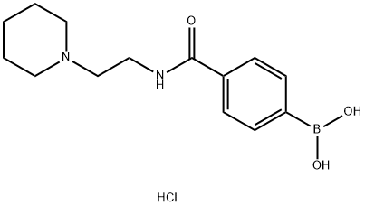 4-[2-(1-哌啶基)乙基氨甲酰基]苯硼酸盐酸盐, 957060-72-9, 结构式