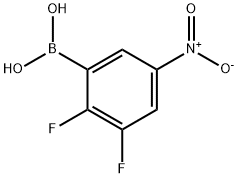 2,3-二氟-5-硝基苯硼酸, 957060-82-1, 结构式