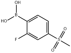 2-氟-4-(甲基磺酰基)苯硼酸, 957060-85-4, 结构式