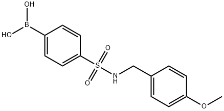 4-(4-甲氧基苄基磺酰氨基)苯硼酸, 957060-91-2, 结构式