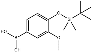 4-(tert-Butyldimethylsilyloxy)-3-methoxyphenylboronic acid 化学構造式