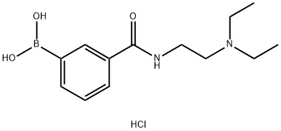 3-[2-(二乙基氨基)乙基氨甲酰基]苯硼酸盐酸盐, 957061-01-7, 结构式
