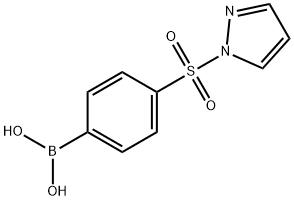 4-(1H-吡唑-1-基磺酰基)苯硼酸, 957061-02-8, 结构式