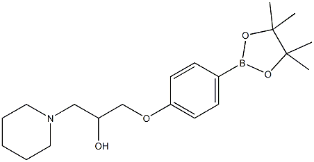 1-(Piperidin-1-yl)-3-(4-(4,4,5,5-tetramethyl-1,3,2-dioxaborolan-2-yl)phenoxy)propan-2-ol Struktur