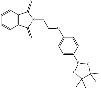 4-(2-(1,3-DIOXOISOINDOLIN-2-YL)ETHOXY)PHENYLBORONIC ACID, PINACOL ESTER, 957061-09-5, 结构式