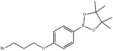 4-(3-ブロモプロポキシ)フェニルボロン酸ピナコールエステル 化学構造式