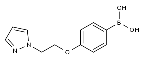 4-(2-(1H-ピラゾール-1-イル)エトキシ)フェニルボロン酸 化学構造式