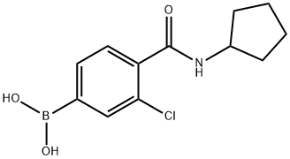 3-Chloro-4-cyclopentylcarbamoylphenylboronic acid Structure