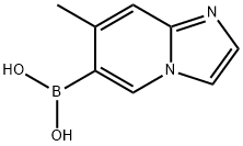7-メチルイミダゾ[1,2-A]ピリジン-6-ボロン酸 化学構造式