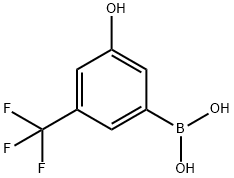 3-HYDROXY-5-(TRIFLUOROMETHYL)PHENYLBORONIC ACID, 957062-66-7, 结构式