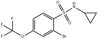 2-bromo-1-(cyclopropylsulfamoyl)-4-trifluoromethoxybenzene 化学構造式