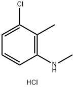 3-CHLORO-N,2-DIMETHYLANILINE, HCL, 957062-82-7, 结构式
