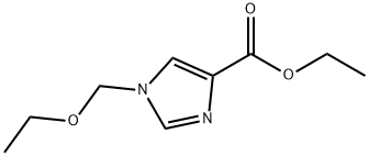 1-(エトキシメチル)-1H-イミダゾール-4-カルボン酸エチル 化学構造式