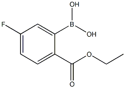 2-(ethoxycarbonyl)-5-fluorophenylboronic acid Struktur