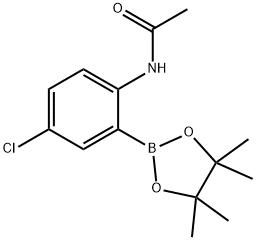 2-アセタミド-5-クロロフェニルボロン酸ピナコールエステル 化学構造式