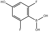 2,6-二氟- 4 -羟基苯乙酸, 957065-87-1, 结构式