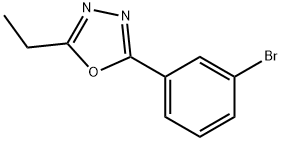2-(3-ブロモフェニル)-5-エチル-1,3,4-オキサジアゾール 化学構造式