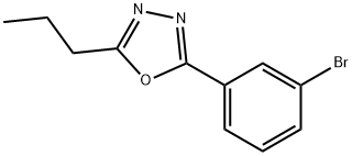 2-(3-ブロモフェニル)-5-プロピル-1,3,4-オキサジアゾール 化学構造式