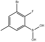3-溴-2-氟-5-甲基苯硼酸 结构式