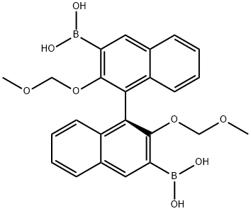 2,2'-双(甲氧基甲氧基)-1,1'-联萘基-3,3'-二硼酸 结构式