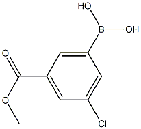 Methyl 3-borono-5-chlorobenzoate 化学構造式