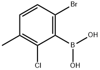 6-溴-2-氯-3-甲基苯硼酸 结构式