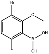 3-溴-6-氟-2-甲氧基苯硼酸,957120-30-8,结构式