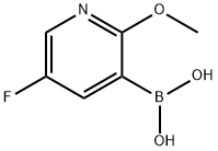 5-フルオロ-2-メトキシピリジン-3-ボロン酸 化学構造式