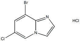 8-Bromo-6-chloroimidazo[1,2-a]pyridine, HCl 化学構造式