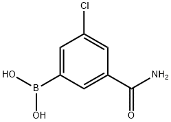 3-BORONO-5-CHLOROBENZAMIDE, 957120-53-5, 结构式