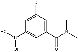 3-Chloro-5-(dimethylcarbamoyl)phenylboronic acid Struktur