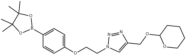 4-(2-(4-(THPO-METHYL)-1,2,3-TRIAZOL-1-YL)ETHOXY)PHENYLBORONIC ACID, PINACOL ESTER,957120-67-1,结构式