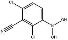 2.4-二氯-3-氰基苯硼酸 结构式