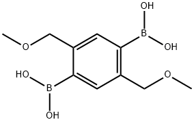 2,5-ビス(メトキシメチル)-1,4-フェニレンジボロン酸 化学構造式