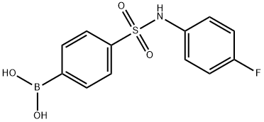 N-(4-FLUOROPHENYL) 4-BORONOBENZENESULFONAMIDE, 957121-13-0, 结构式