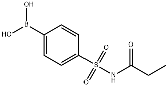 4-(N-プロピオニルスルファモイル)フェニルボロン酸 化学構造式