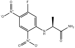 (S)-2-(5-fluoro-2,4-dinitrophenylaMino)propanaMide Struktur