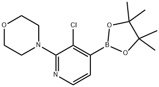 3-CHLORO-2-(4-MORPHOLINO)PYRIDINE-4-BORONIC ACID PINACOL ESTER Struktur