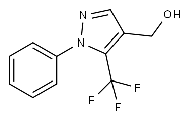 1-苯基-5-(三氟甲基)-1H-吡唑-4-甲醇,957205-65-1,结构式