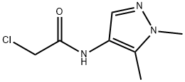 2-クロロ-N-(1,5-ジメチル-1H-ピラゾール-4-イル)アセトアミド 化学構造式